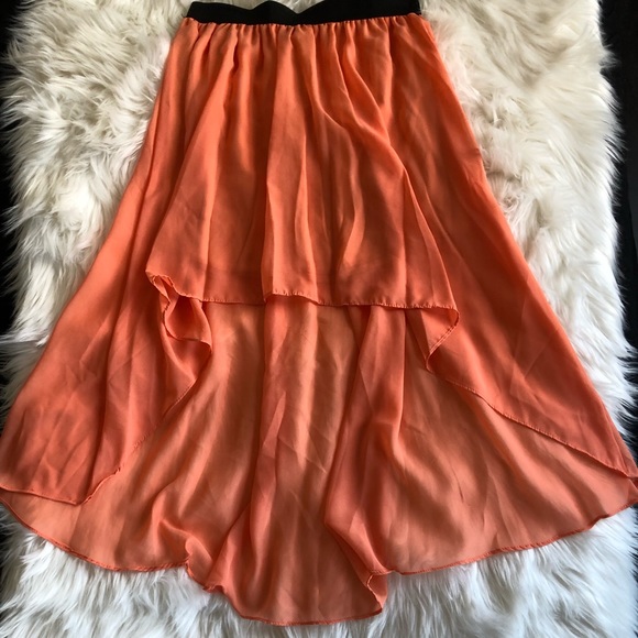 NWT orange High-low skirt - Picture 6 of 7